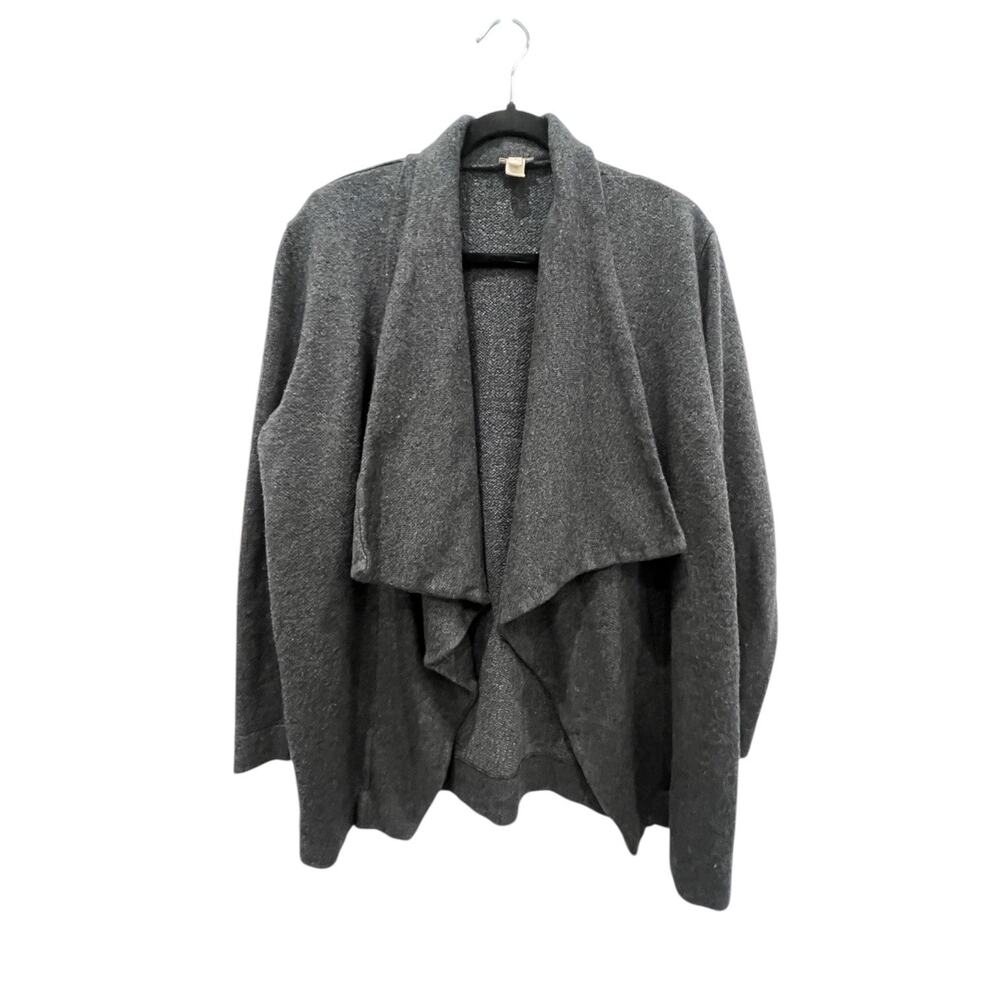 J. Crew Open Drape Charcoal Cardigan Size Small